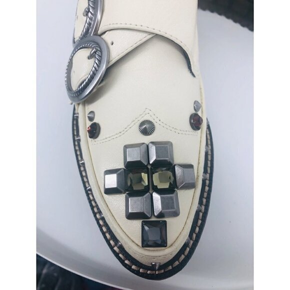 NEW Coach Studded Rivet Ivory Creepers - Picture 7 of 8